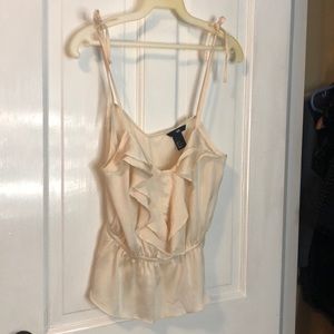 Cream colored H&M silky tank top